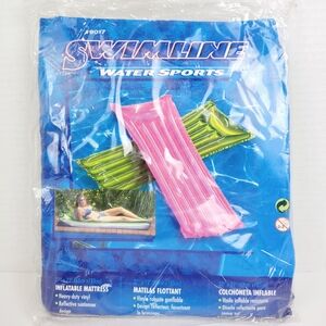Swimline Water Sports Inflatable Mattress 27"x72"~Reflective Green~Pool Lake